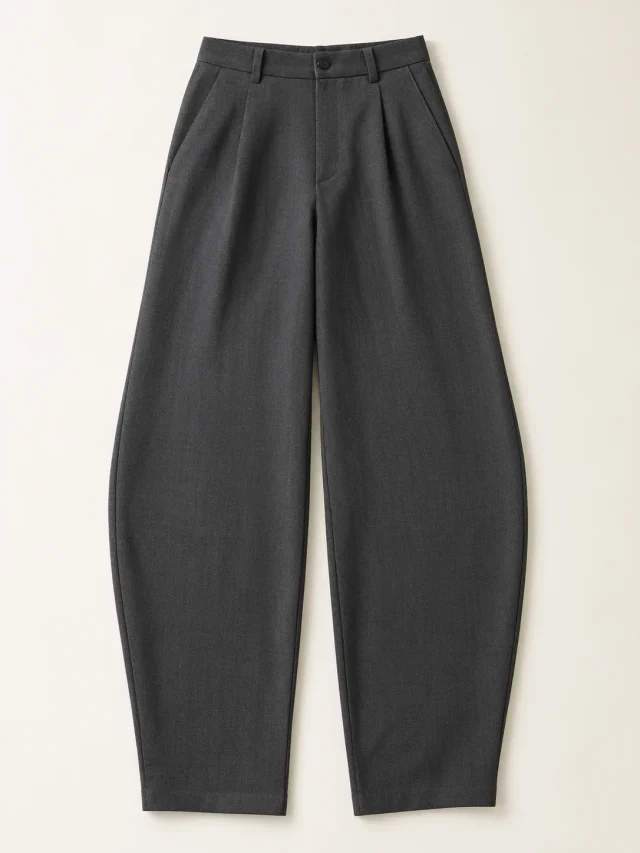Arc Pleat Trouser, flat product photo