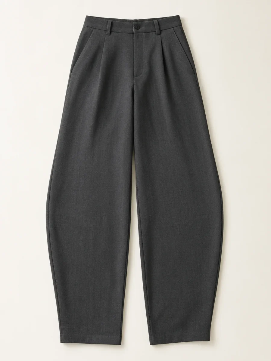 Arc Pleat Trouser, flat product photo