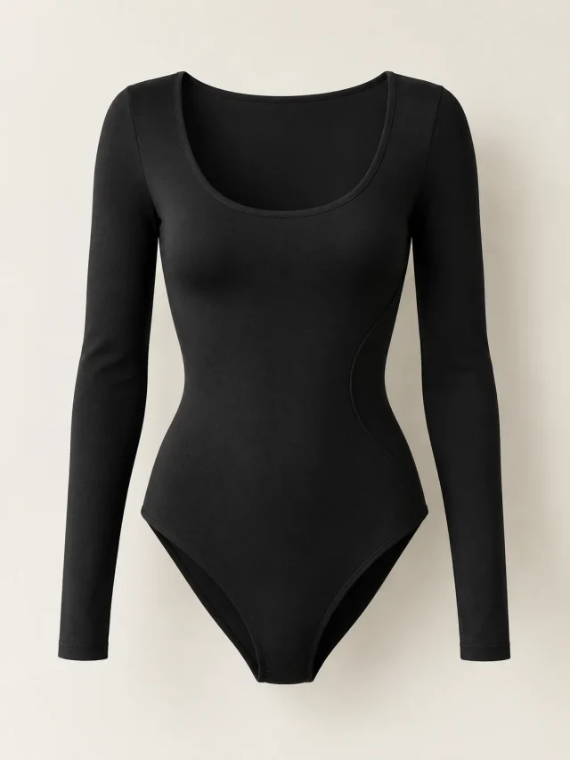 Bracket-seam Bodysuit, flat product photo