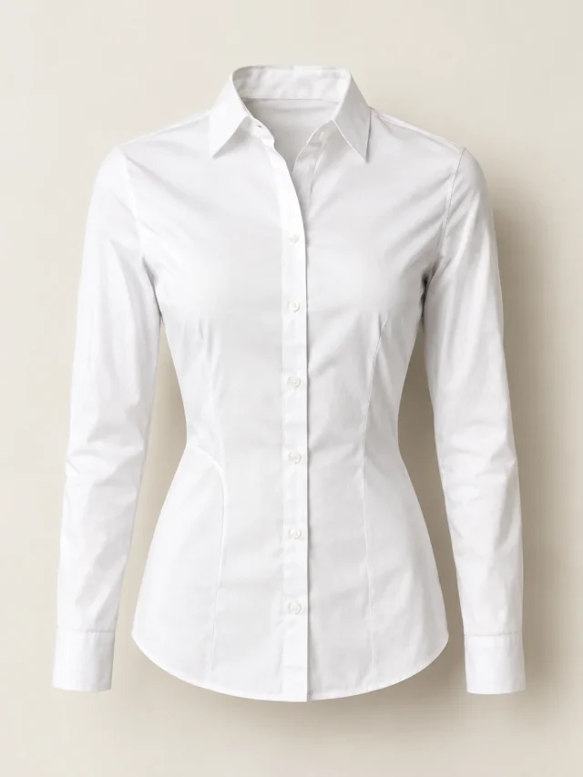 Fitted Button Shirt, flat product photo