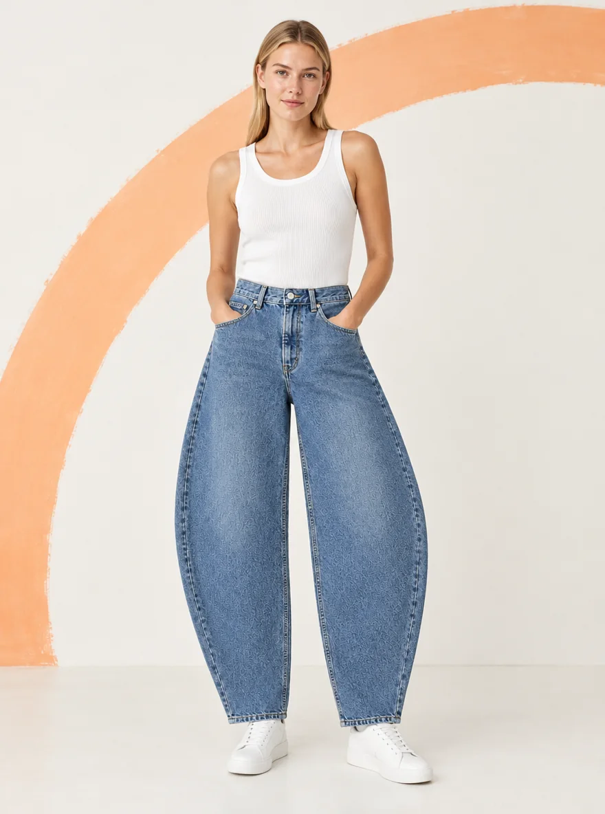 Horseshoe Jean, worn, front view