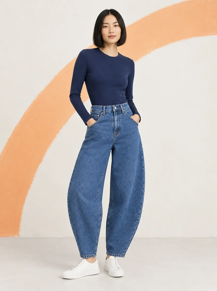 Line Long-sleeve Tee, worn