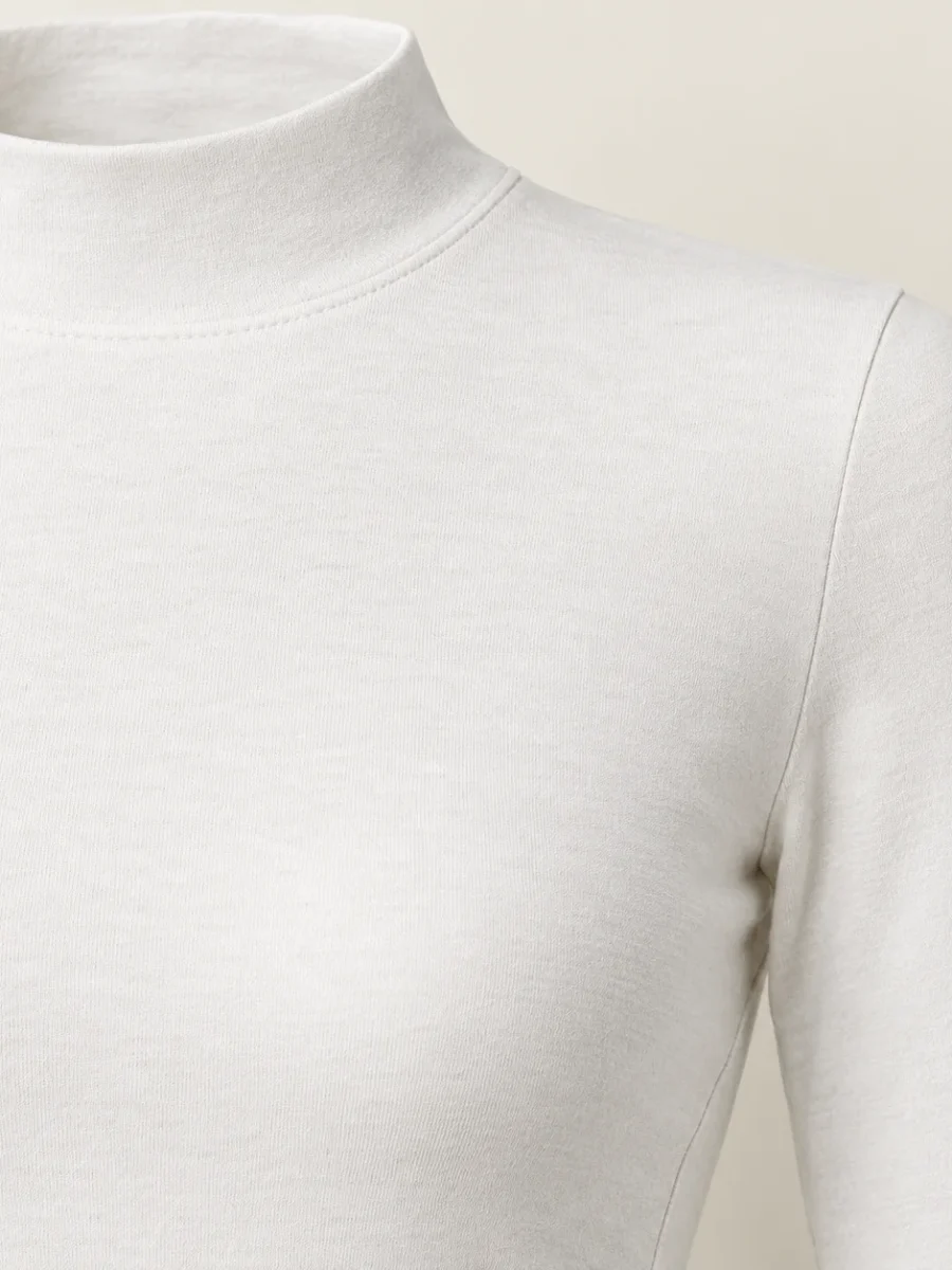 Mock-neck Fitted Top, detail