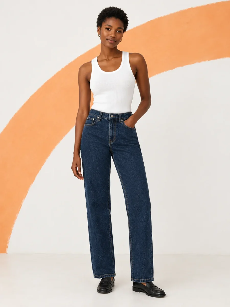 Petite Arc Jean, worn, front view