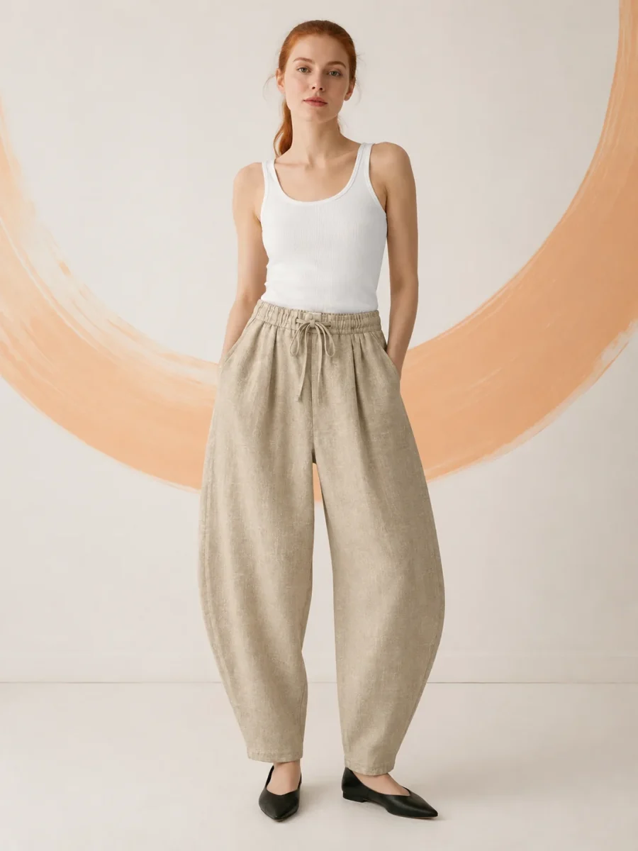 Sand Arc Trouser, worn, front view
