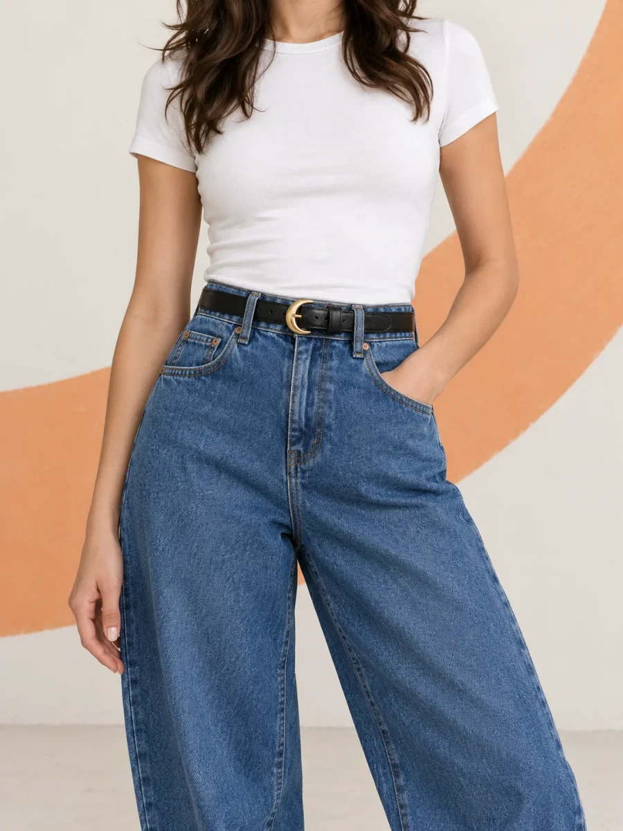 Slim Crescent Belt, worn