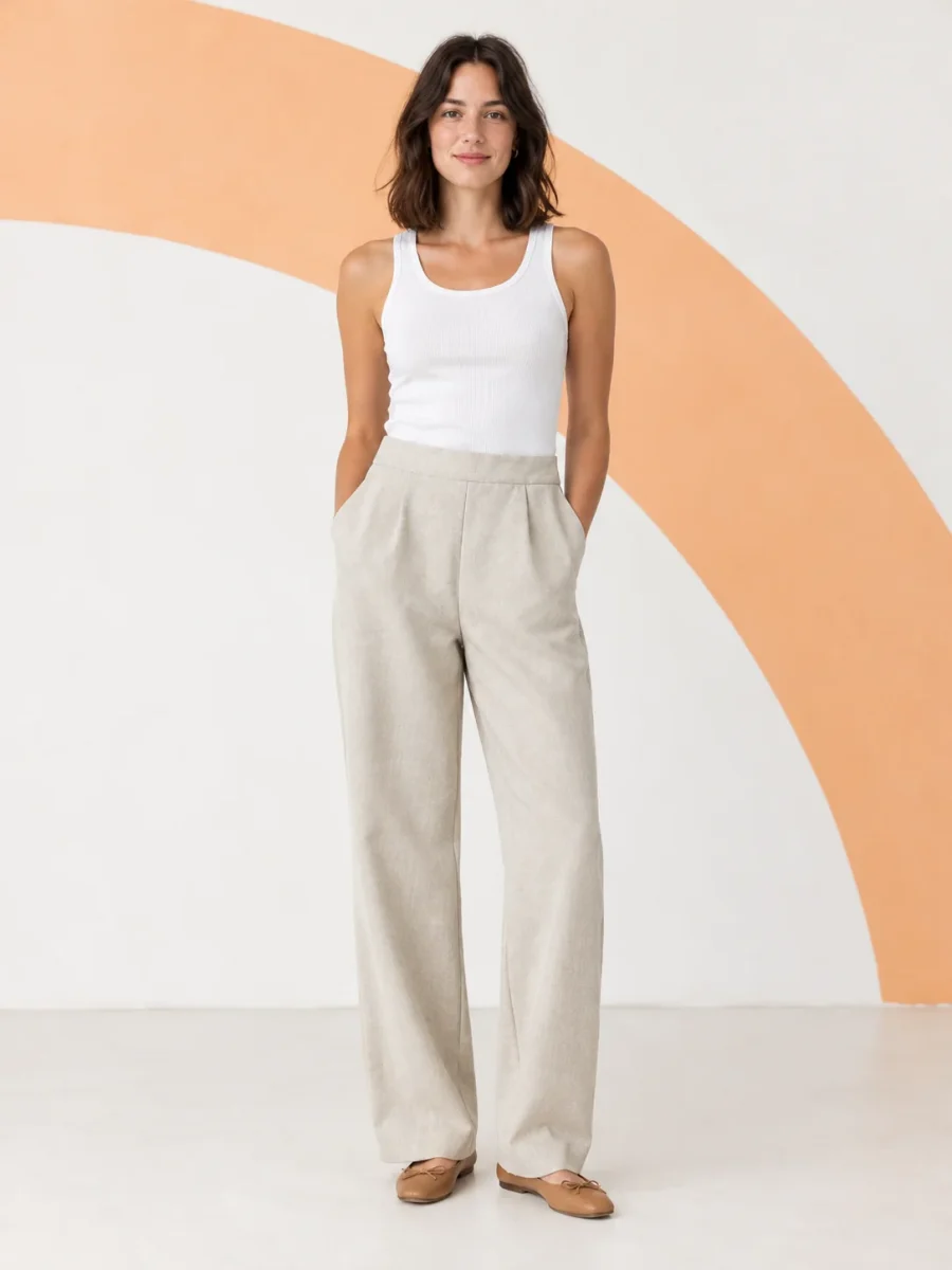 Soft Arc Trouser, worn, front view