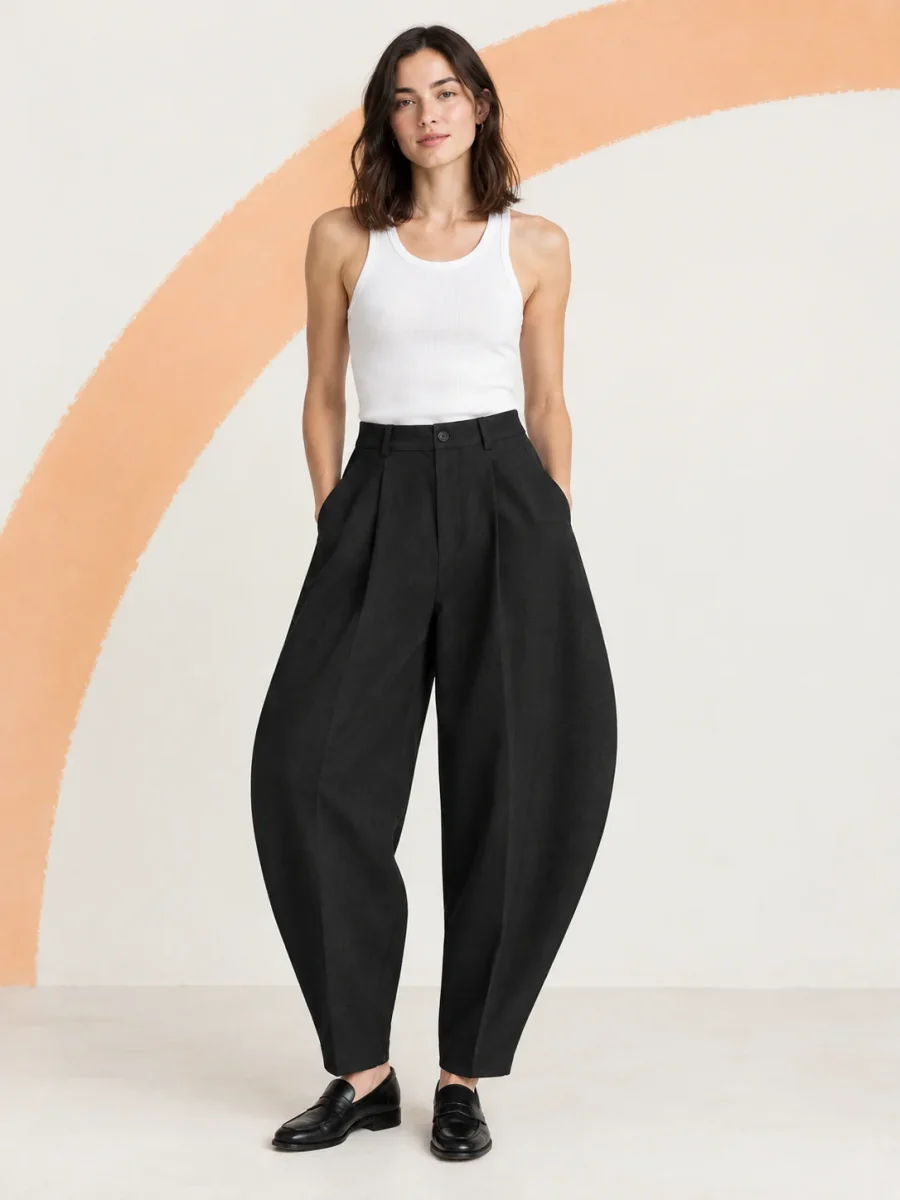 Wide Arc Trouser, worn, front view