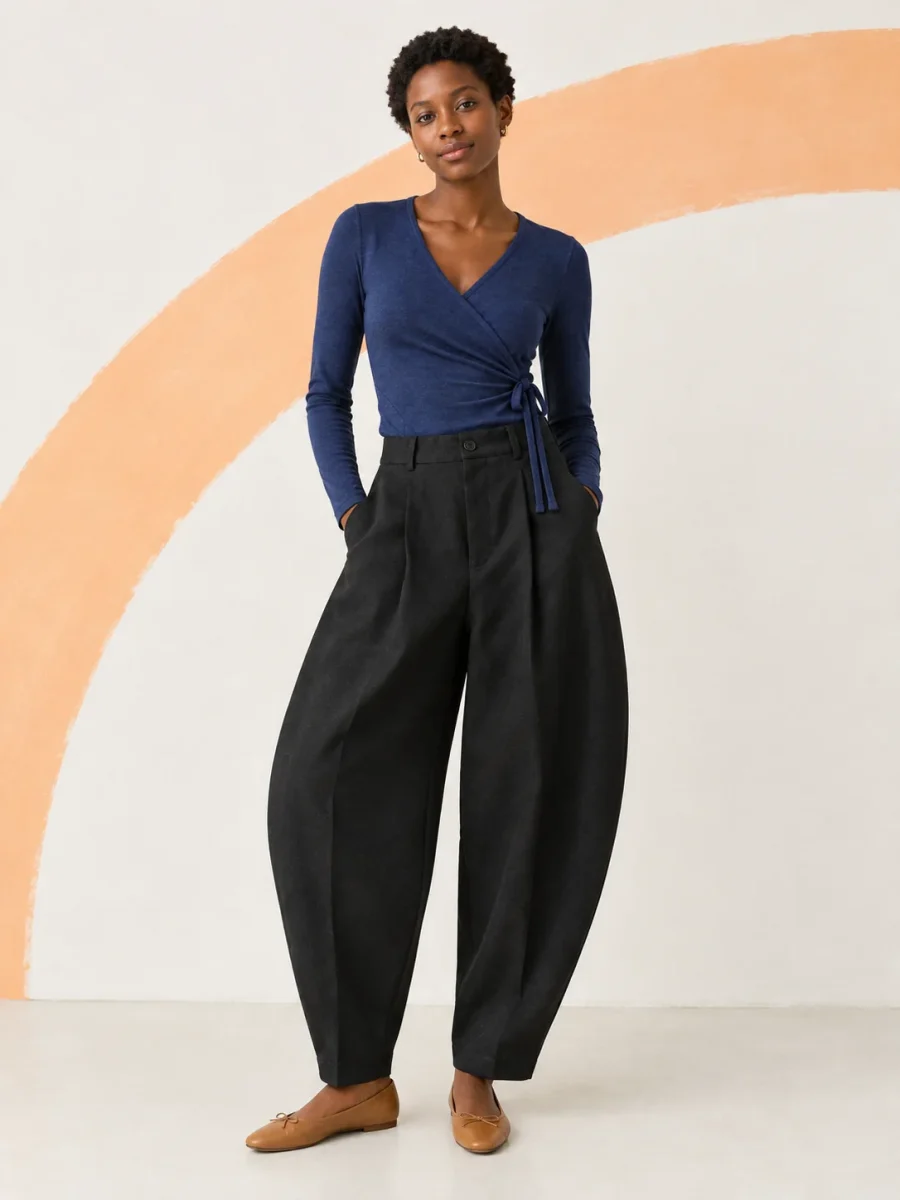 Wrap-line Top, worn